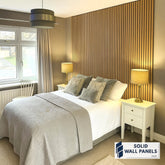 Real Wood Acoustic Slatted Wall Panels –  White Oak (60×240 cm)